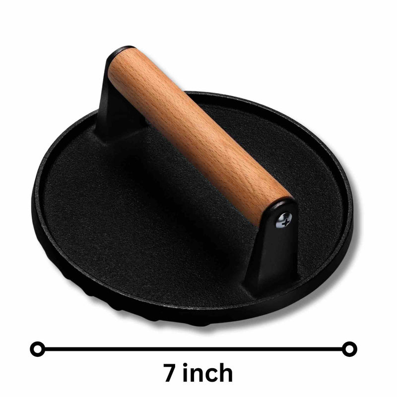 Cast Iron Smash Burger Press - 2