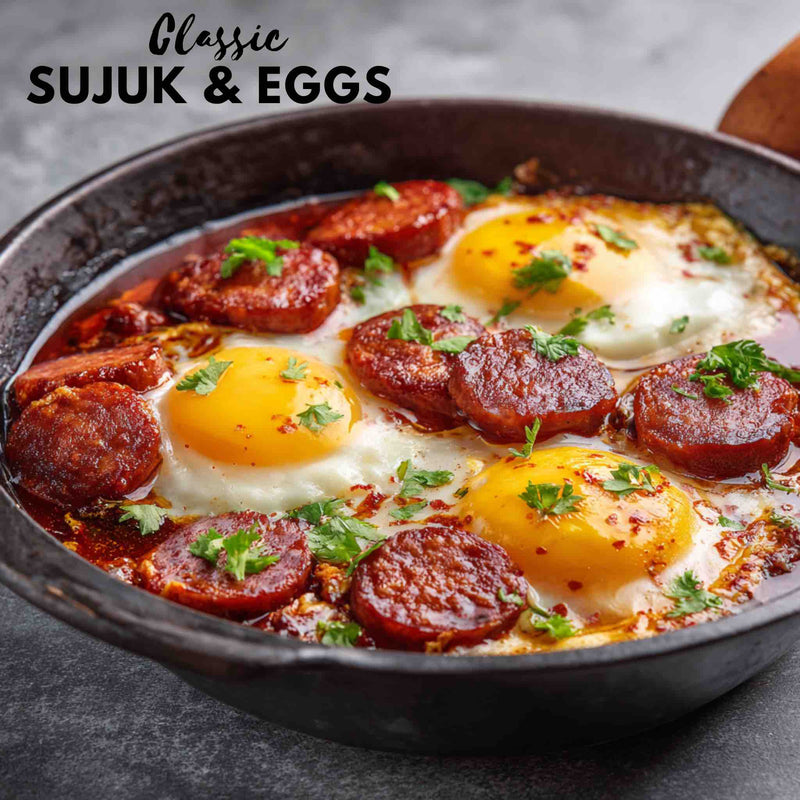 sujuk and eggs