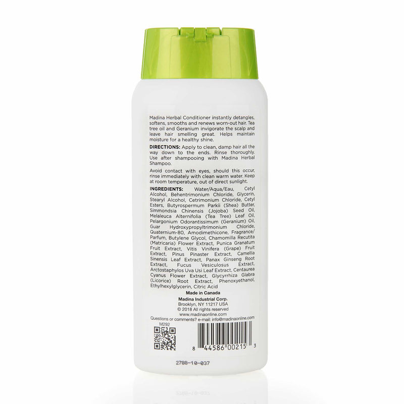 Madina Halal Herbal Conditioner with Tea Tree Oil & Geranium - Ingredients