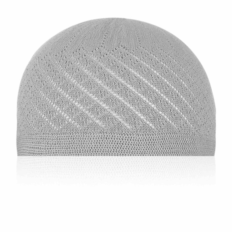 Classic Brown Knitted Kufi Cap - Full size
