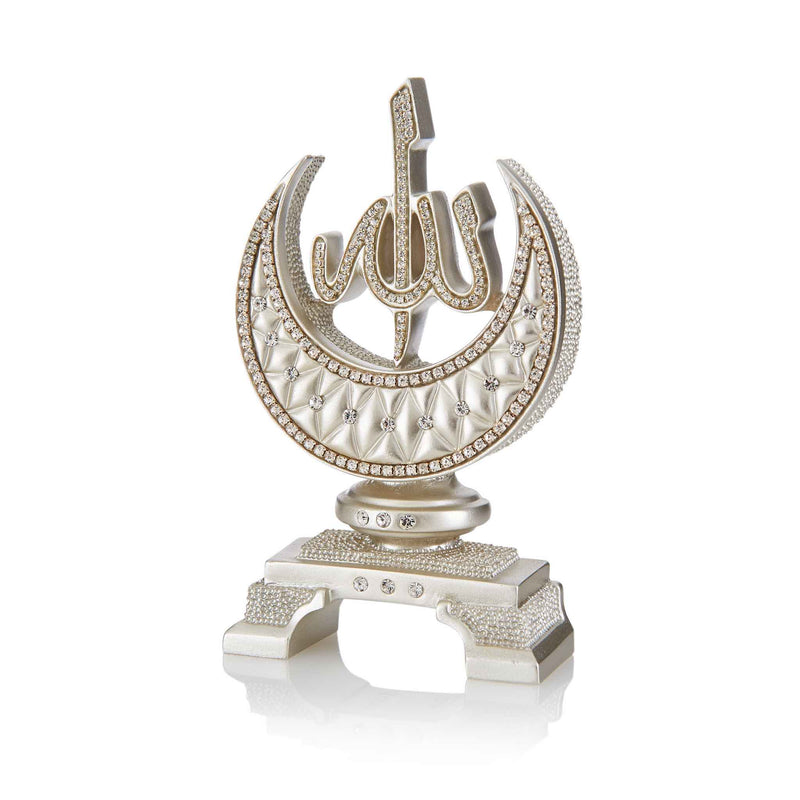 Medium Table Art in Silver - Allah Muhammad S.A.W